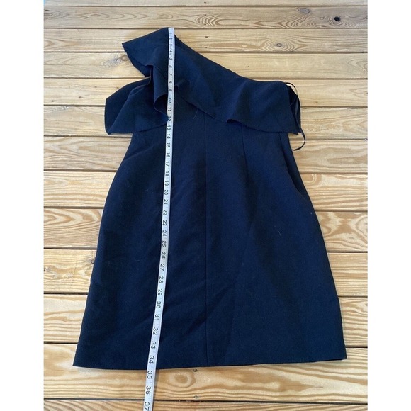 Slate & Willow One Shoulder Ruffle Dress Size Large Women’s Black - Picture 6 of 7